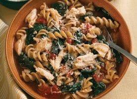 Chicken, Pasta and Spinach Soup