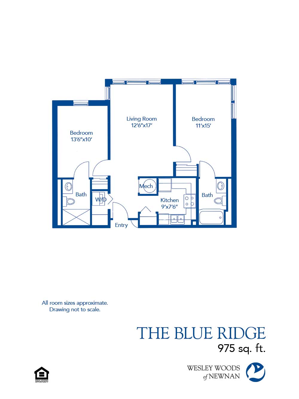 the blue ridge apartment floor plan