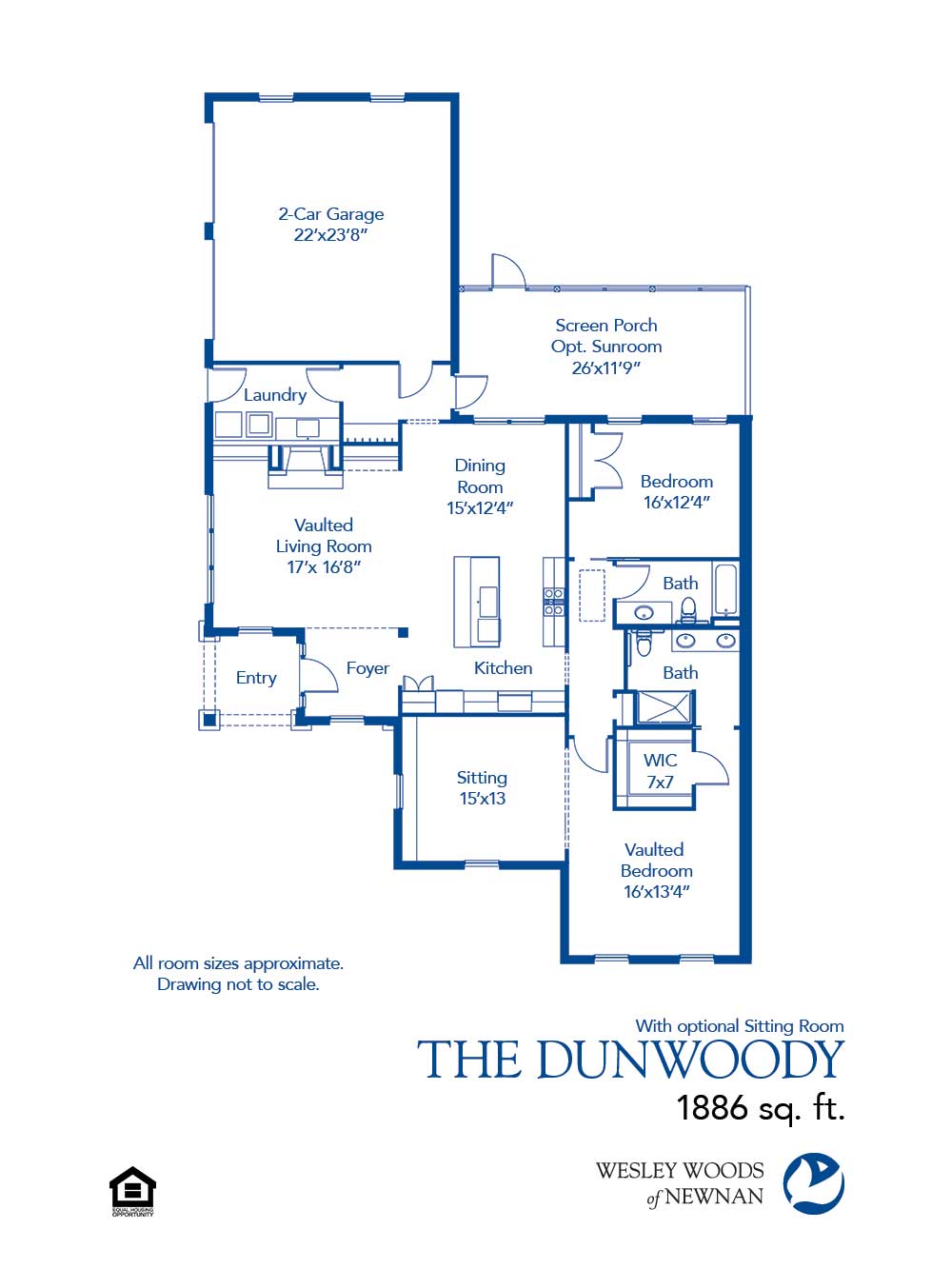 Dunwoody with optional sitting room floor plan