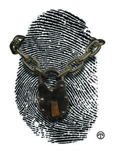 fingerprint with a lock