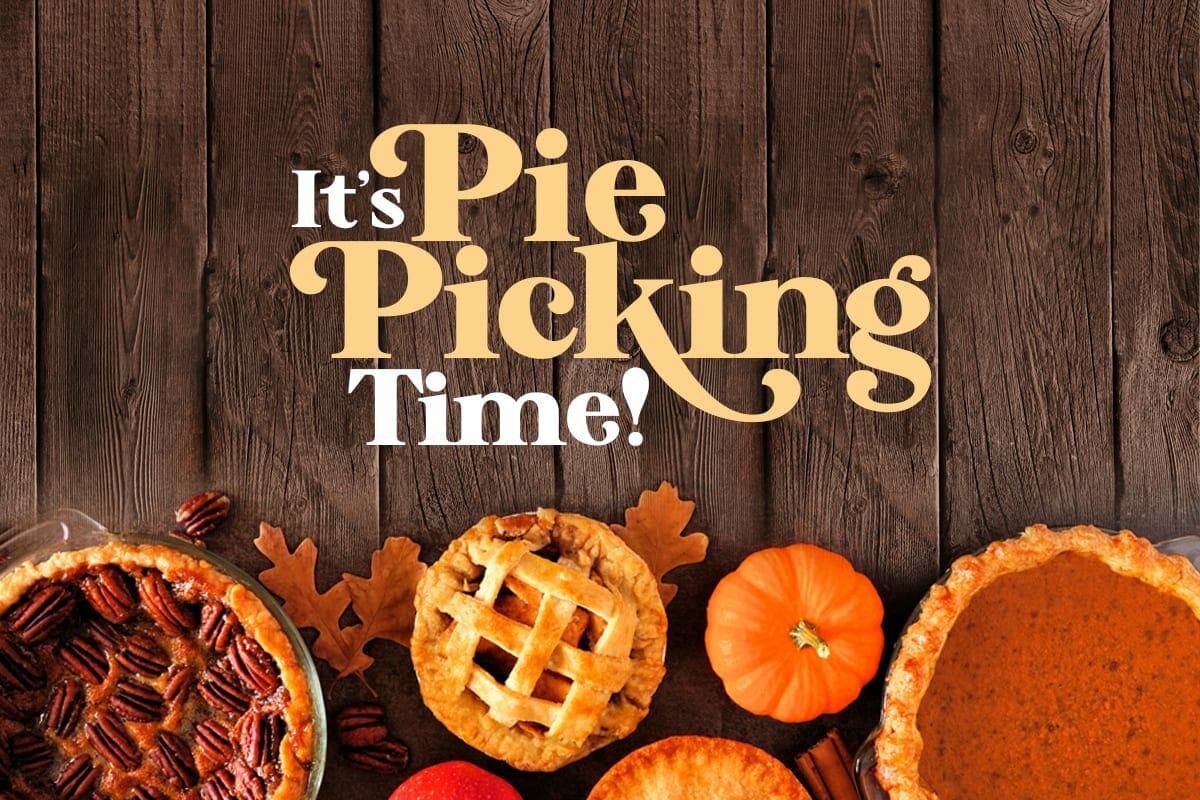 It's Pie Picking time